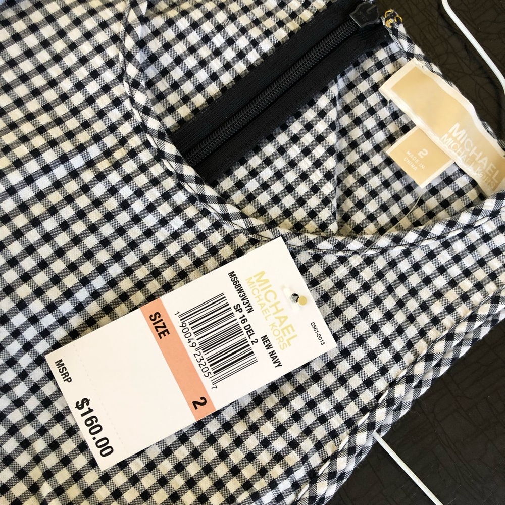 MICHAEL KORS- Black and White Print Dress